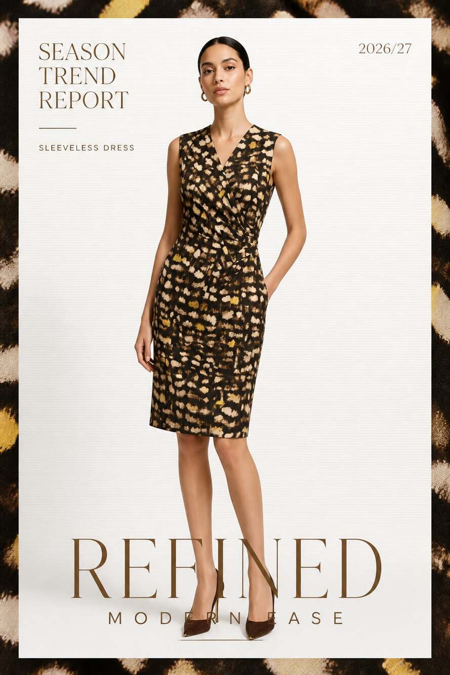 LAUREN RALPH LAUREN Sleeveless Abstract Print Sheath Dress Size 8P